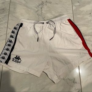 White Kappa Shorts/Swim